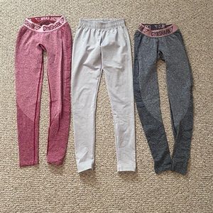 Bundle of three gymshark leggings xs